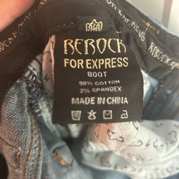 Express Size 4 Boot Cut Jeans with Subtle Fading - Picture 5 of 8